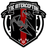 Tie Interceptor ships logo sticker 3"