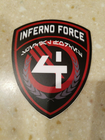 3" Inferno Force Shield decals