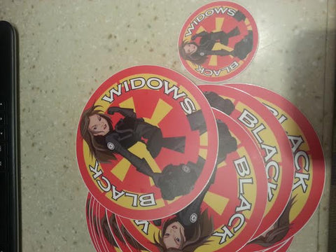 Black Widow logo sticker 6"