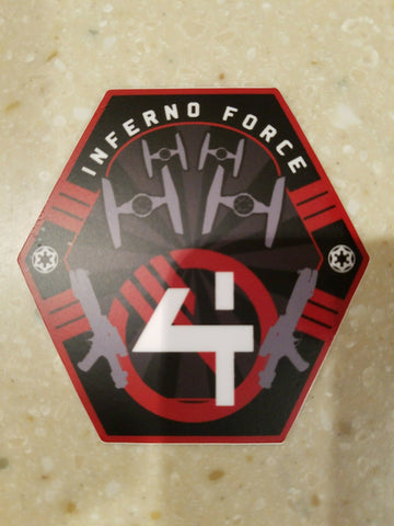 3" Inferno Force 4 (tie wing) decals