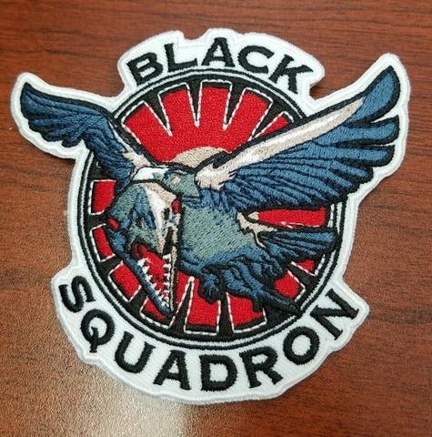 3.5" Black Squadron Hawk patch