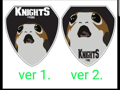 3" Knights of Porg decals (2 versions)