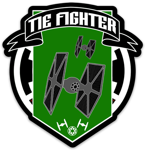 Tie Fighter ships logo sticker 3"