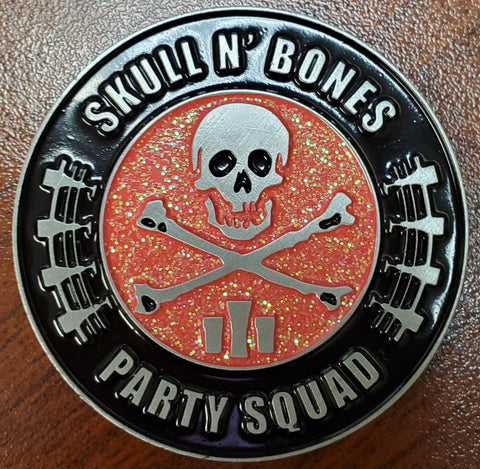 Pilot Party Squad PINK w/glitter 1.75" coin