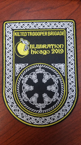 Kilted Trooper Celebration Chicago patch (gold)